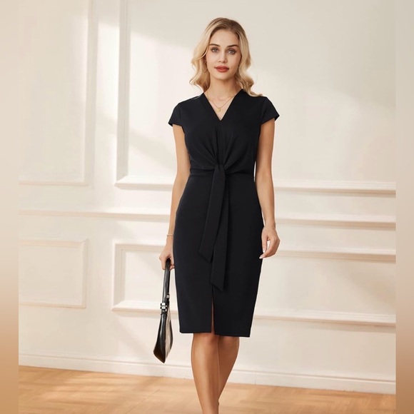 Grace Karin Black Midi Cocktail Dress Medium - Picture 1 of 11